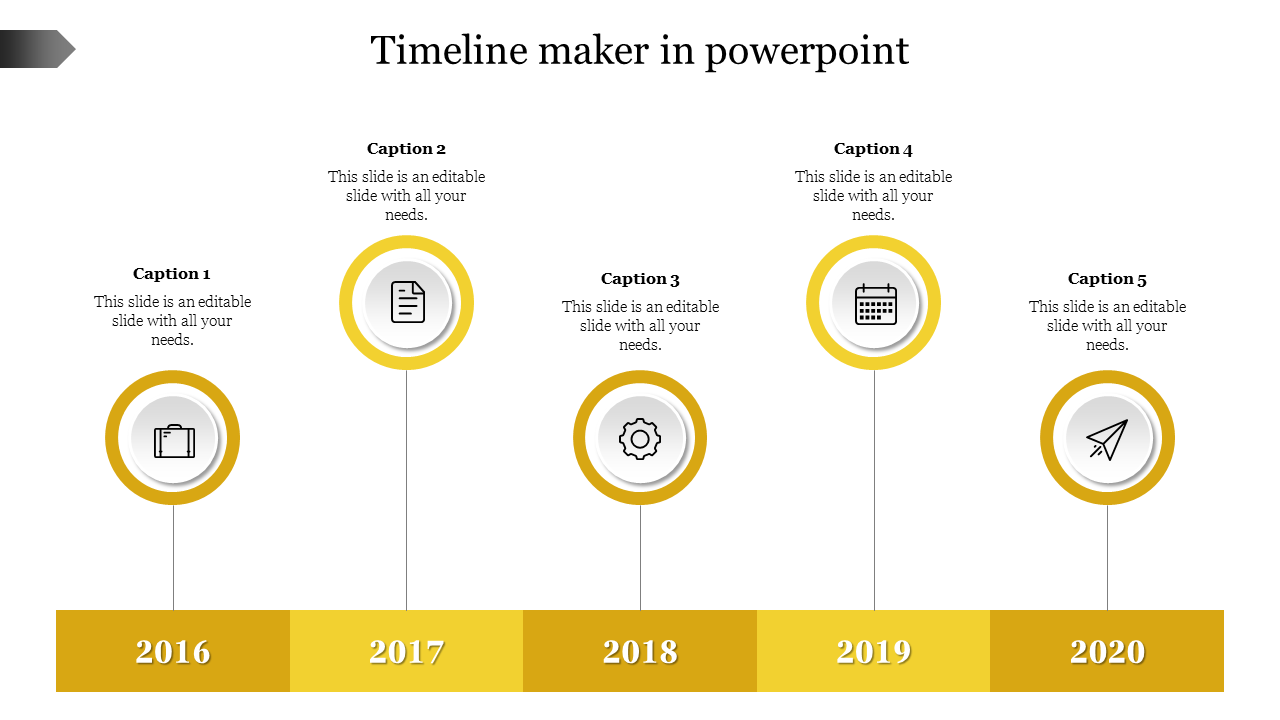 timeline maker in powerpoint-Yellow